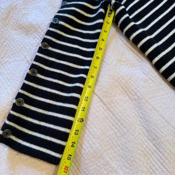 Madewell 100% Merino Wool Black/White Striped Sweater Dress Size Small - Picture 11 of 14